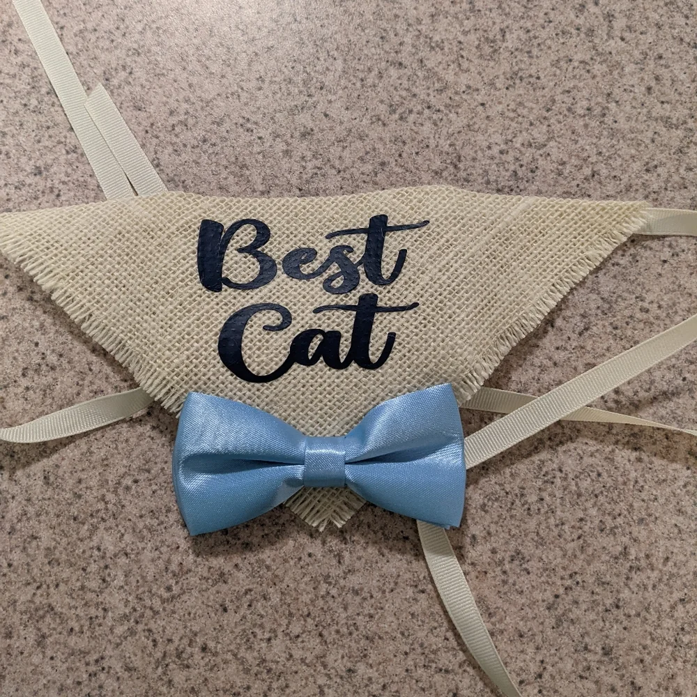 Best cat & cat of honor wedding bandanas for cats